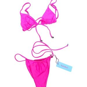 Kasakai Pink bikini Set NWT